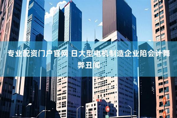 专业配资门户官网 日大型电机制造企业陷会计舞弊丑闻